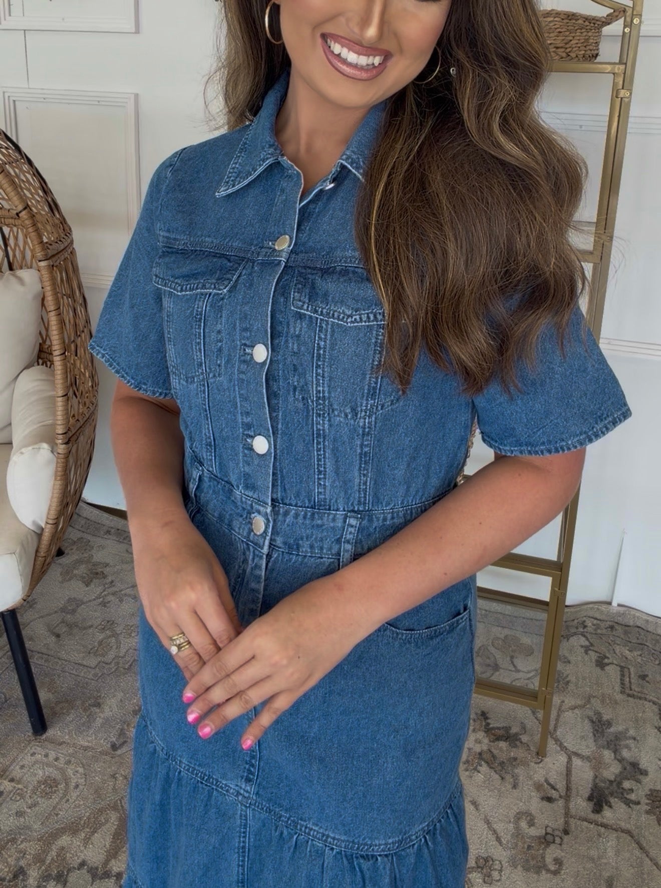 Denim Midi Dress DEAL