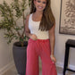 Zenana Brand Crop Pants Red DEAL