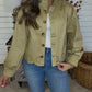 Ellie Eyelet Khaki Jacket - DEAL- LuxeLine