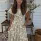 Tan Printed Dress DEAL
