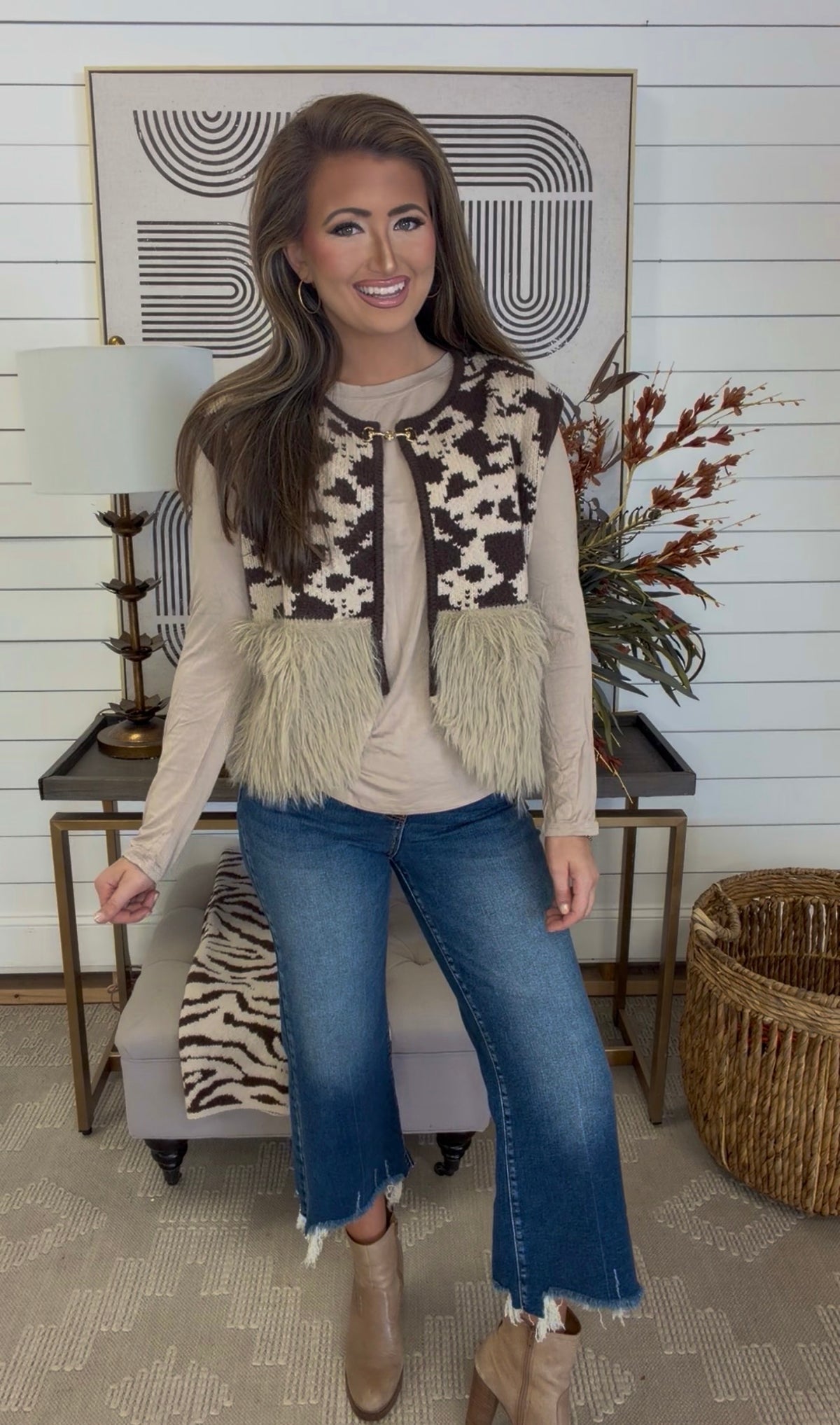 Perfect Print Horsebit Vest - DEAL- LuxeLine