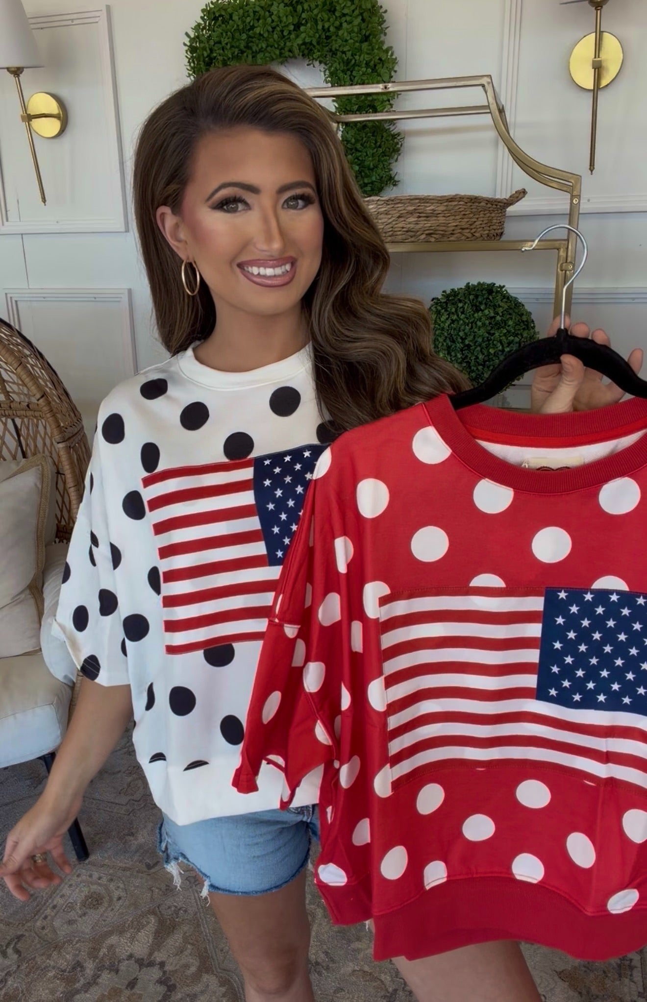 American Girl Top- 2 Colors - DEAL