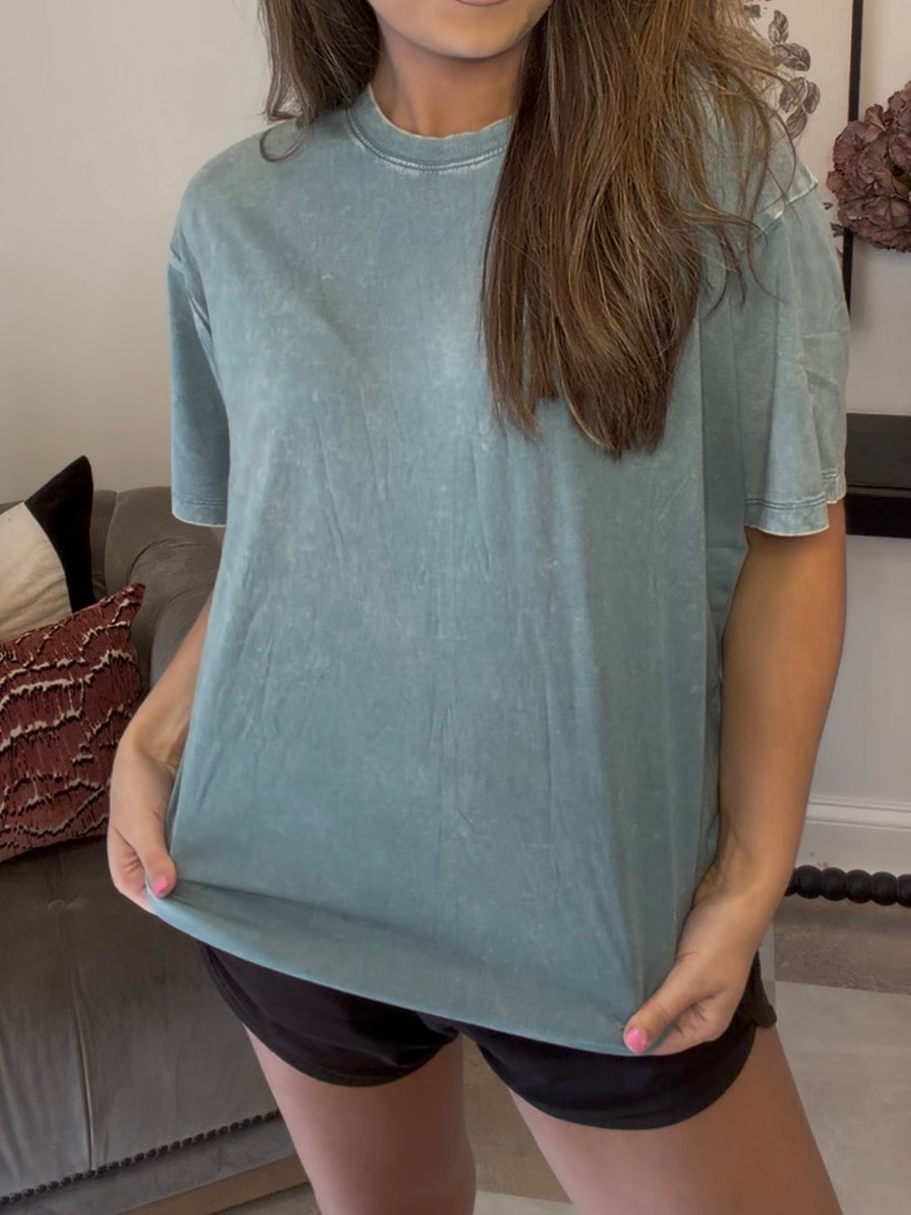 Zenana Brand Tee DEAL- Blue