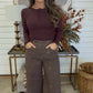 Burgundy Button Top - DEAL