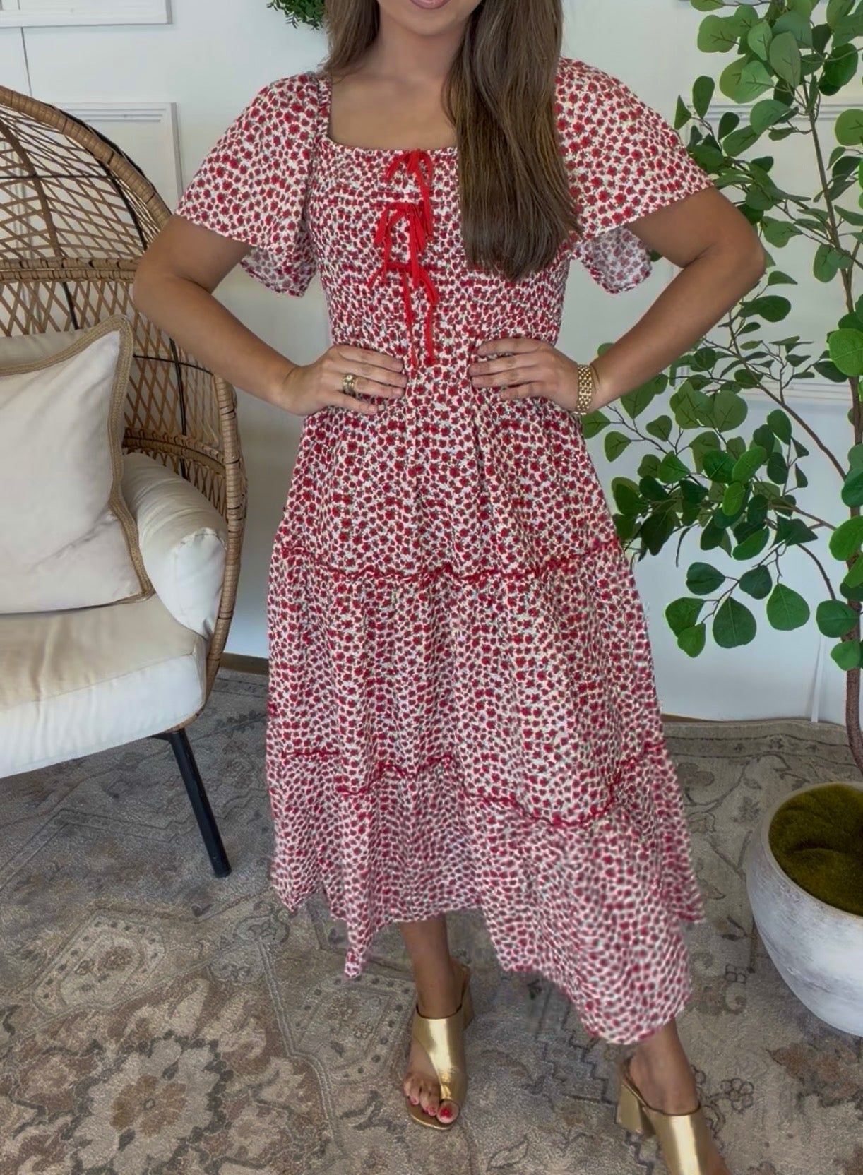 Red Bloom Dress DEAL