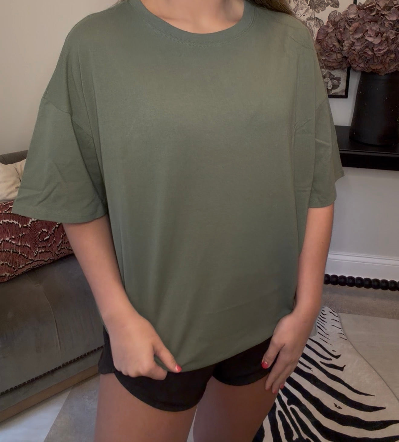 Zenana Brand Tee DEAL- Olive