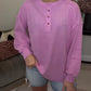 Zenana Brand Henley DEAL- PINK