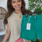Zenana Brand Green Denim Shorts