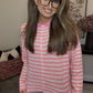 Zenana Brand Stripe Top DEAL - Pink