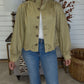 Ellie Eyelet Khaki Jacket - DEAL- LuxeLine