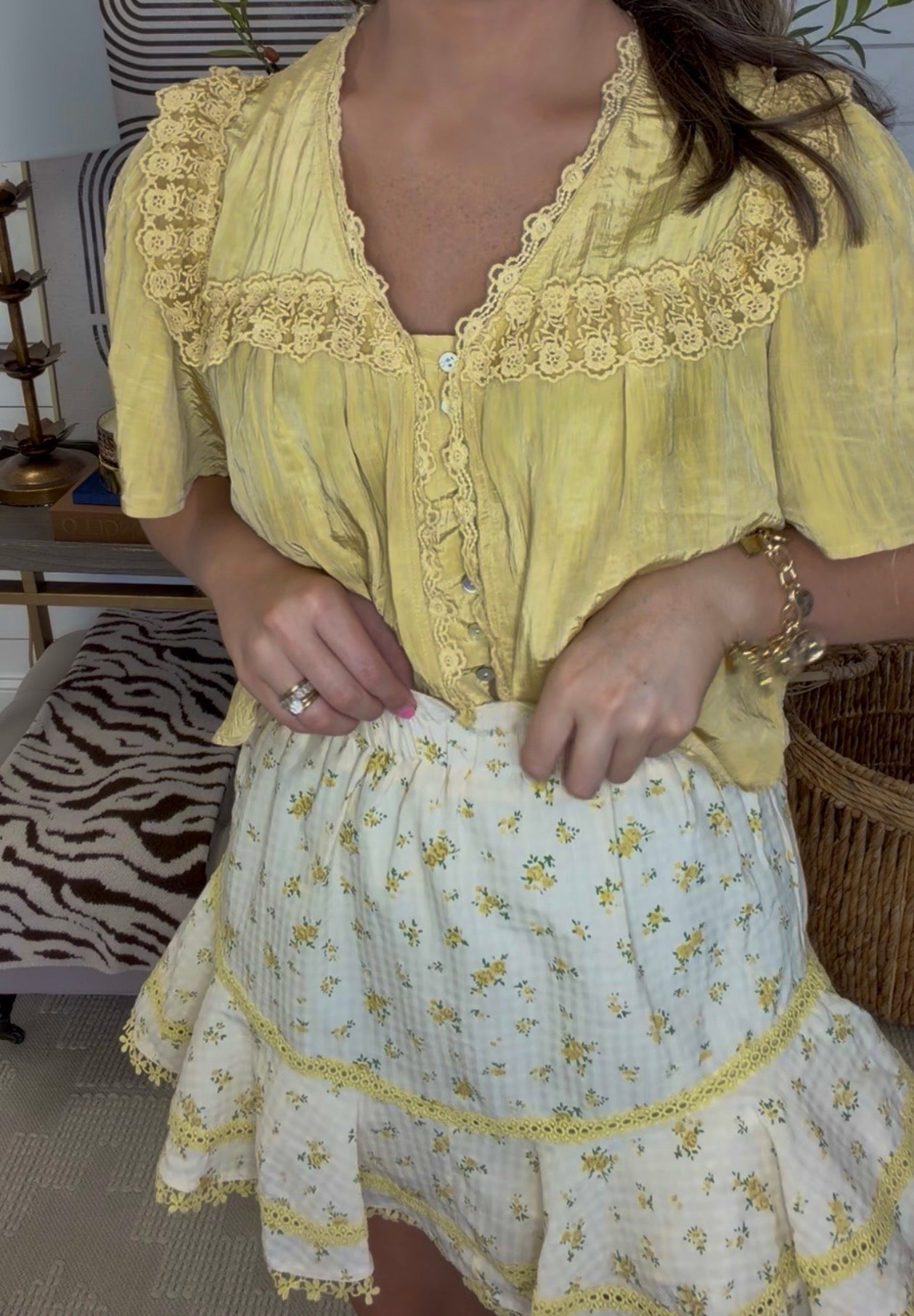 Yellow Blouse Top DEAL