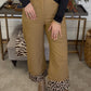 Leopard Cuff Crop Pants - DEAL- LuxeLine