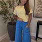 Zenana Brand Crop Pants Blue DEAL