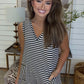 Stripe Romper Black DEAL