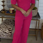 Bowie Jumpsuit- Pink- DEAL
