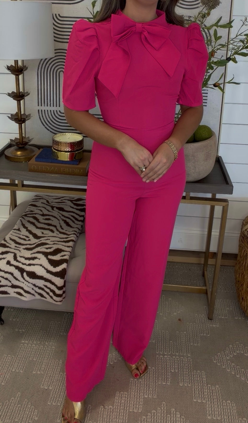 Bowie Jumpsuit- Pink- DEAL