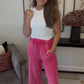 Zenana Brand Crop Pants Pink DEAL