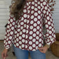 Martha Maroon Dot Blouse - DEAL- LuxeLine