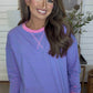 Zenana Brand Stripe Season Top DEAL- Blue Mix