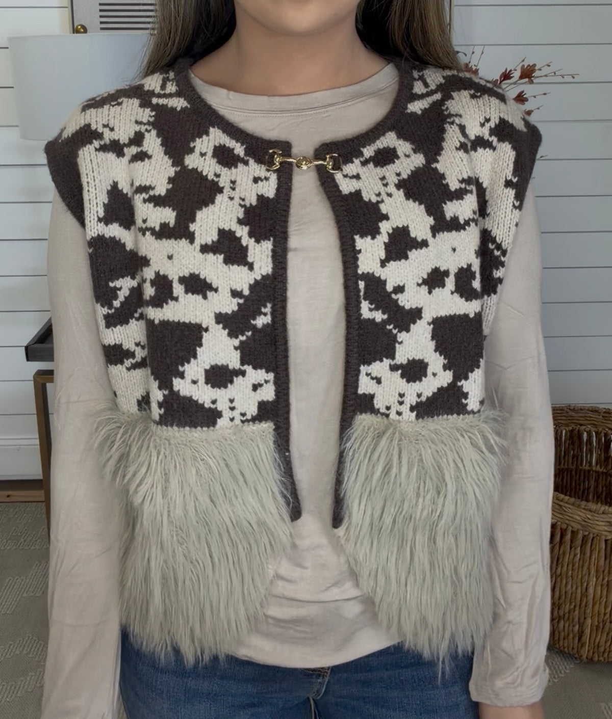 Perfect Print Horsebit Vest - DEAL- LuxeLine