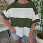 ZENANA BRAND 2 COLORS- Color Block Tee DEAL