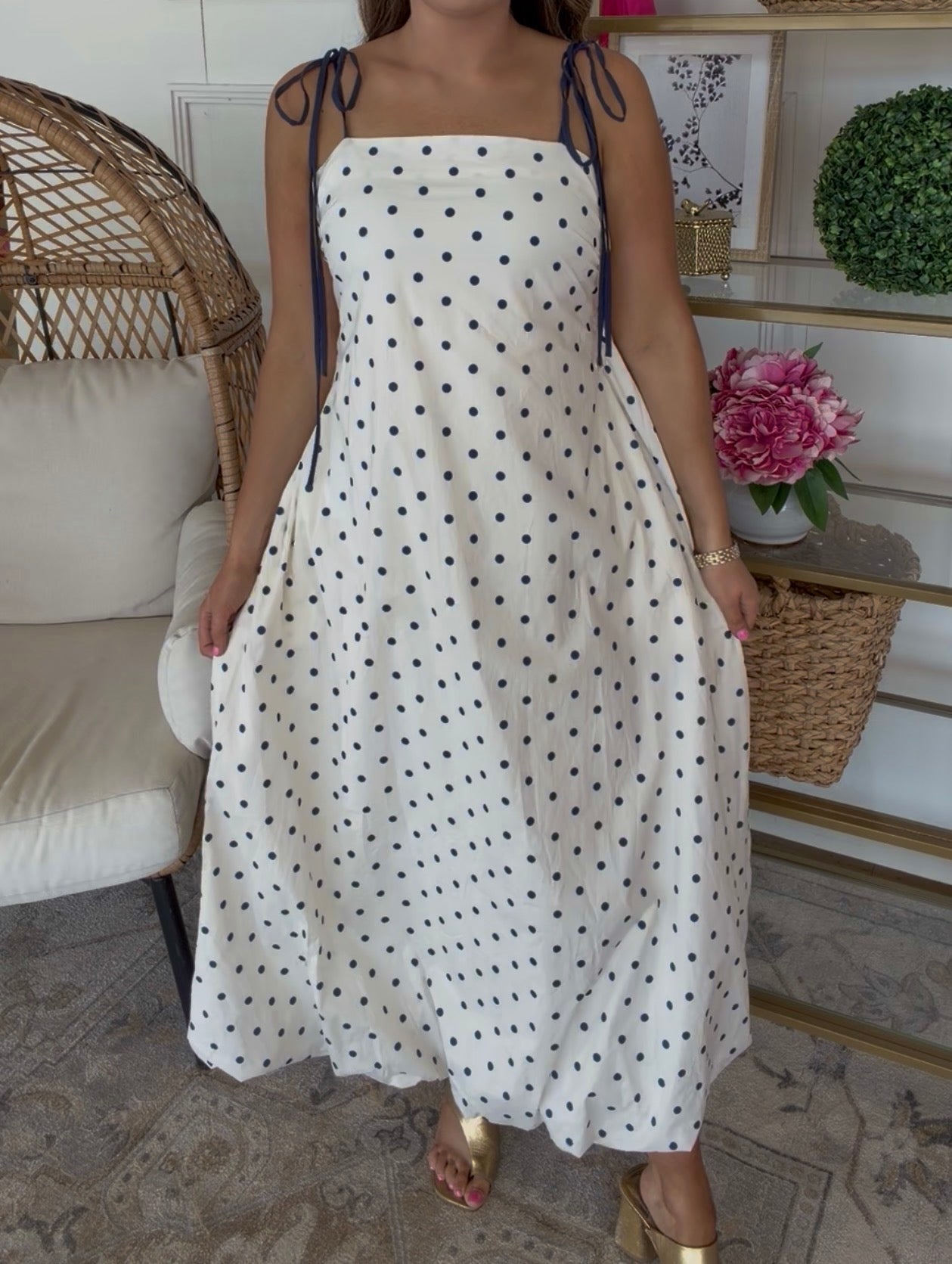 Navy Dot Dress DEAL