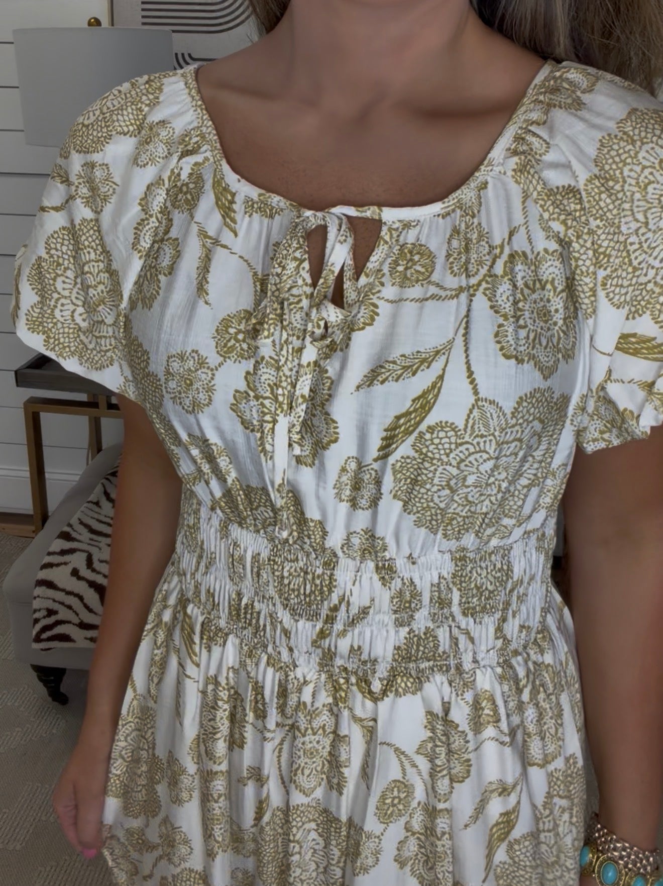 Tan Printed Dress DEAL