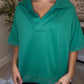 Zenana Brand Green Collar Crew DEAL