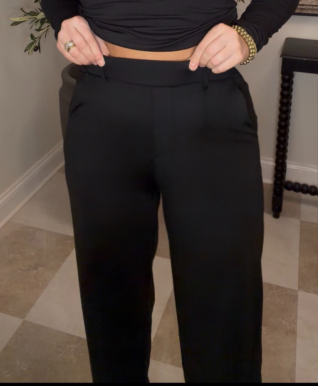 Zenana Brand Comfy Dressy Pants DEAL- Black