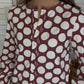 Martha Maroon Dot Blouse - DEAL- LuxeLine