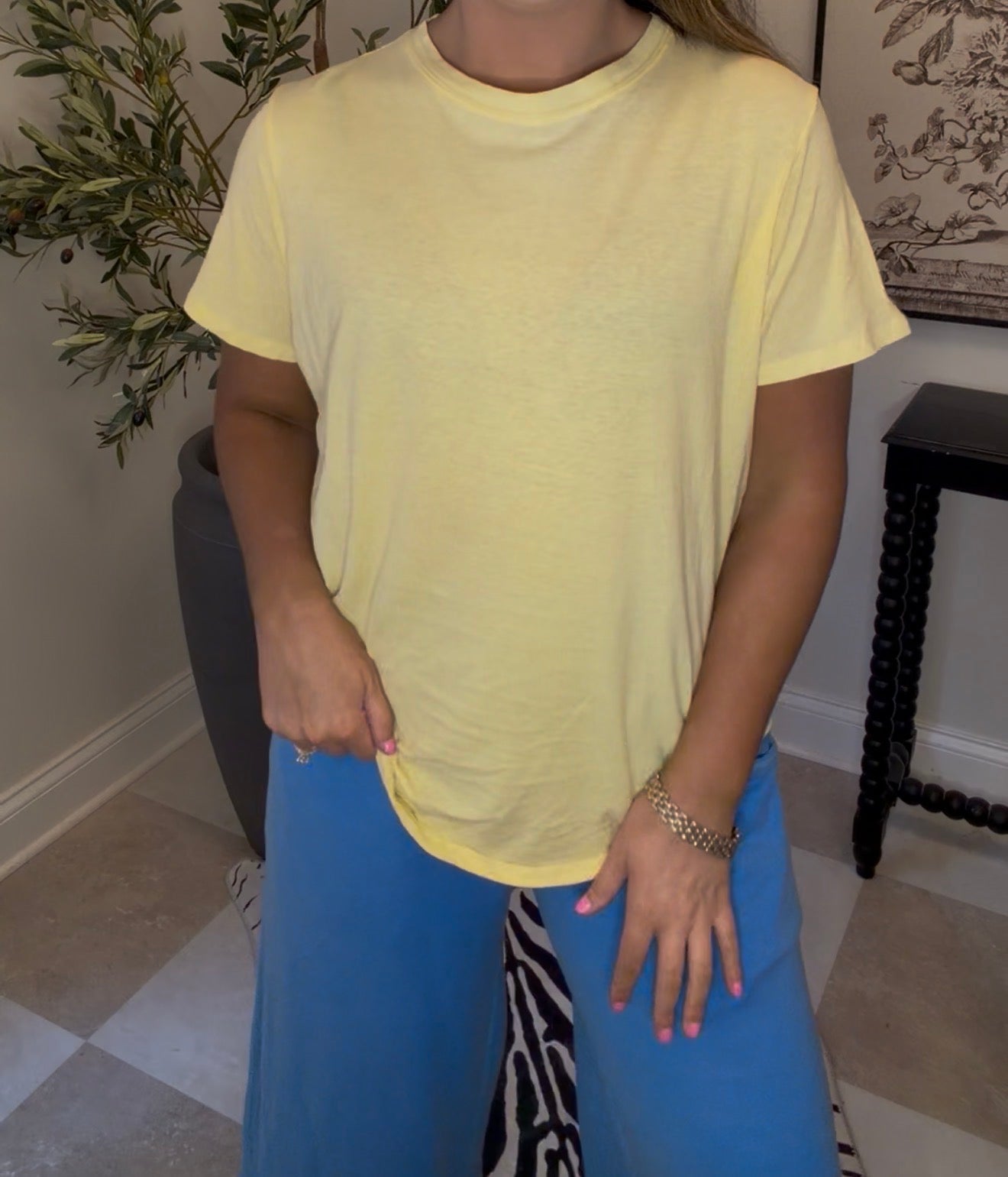 Zenana Brand Crop Pants Blue DEAL