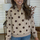 ZENANA BRAND- Brown Dot Zip Up