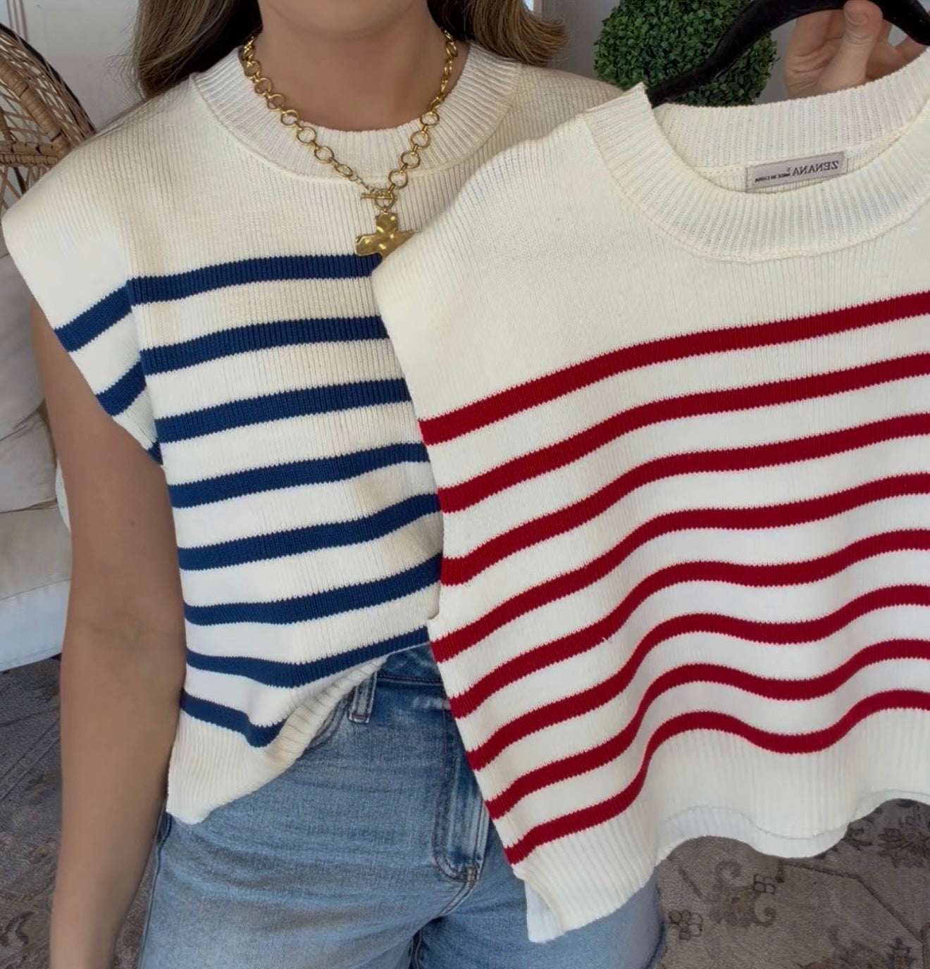 Zenana Nautical Knit 2 Colors - DEAL