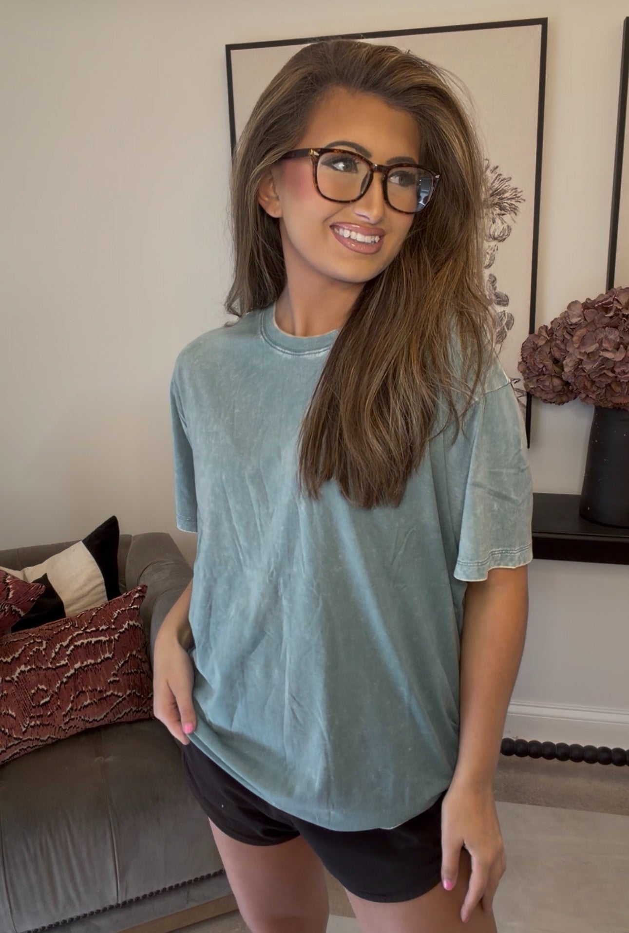 Zenana Brand Tee DEAL- Blue
