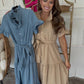 2 COLORS- Ruffle Midi Dress DEAL