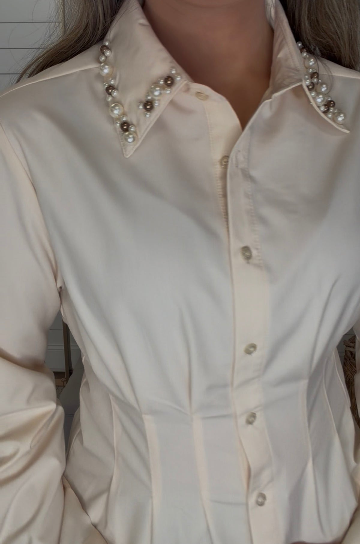 Pearl Collar Blouse - $25 DEAL