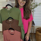 Zenana Brand Pocket Top DEAL - 4 COLORS
