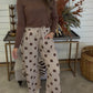 ZENANA BRAND- Brown Dot Sweatpants