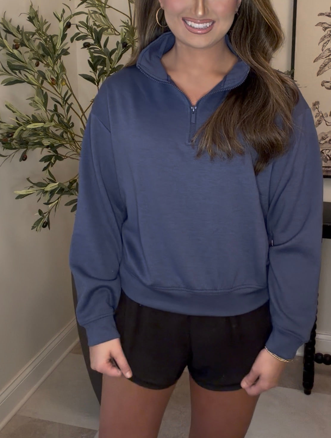 Zenana Brand Jill Pullover DEAL - Blue