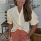 Bow Blouse DEAL — Tan