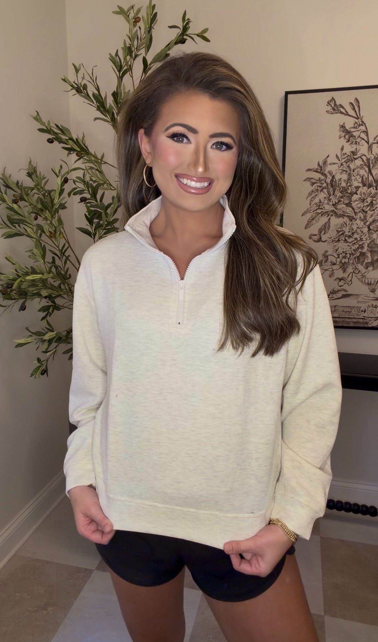 Zenana Brand Jill Pullover DEAL - Heather Oat
