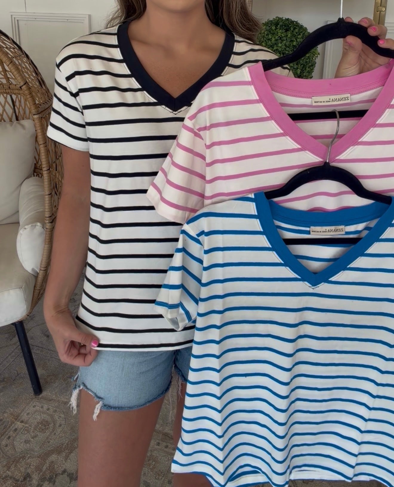 ZENANA BRAND V Neck Tee DEAL