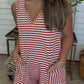 Stripe Romper Red DEAL