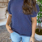 ZENANA BRAND Navy Puff Sleeve