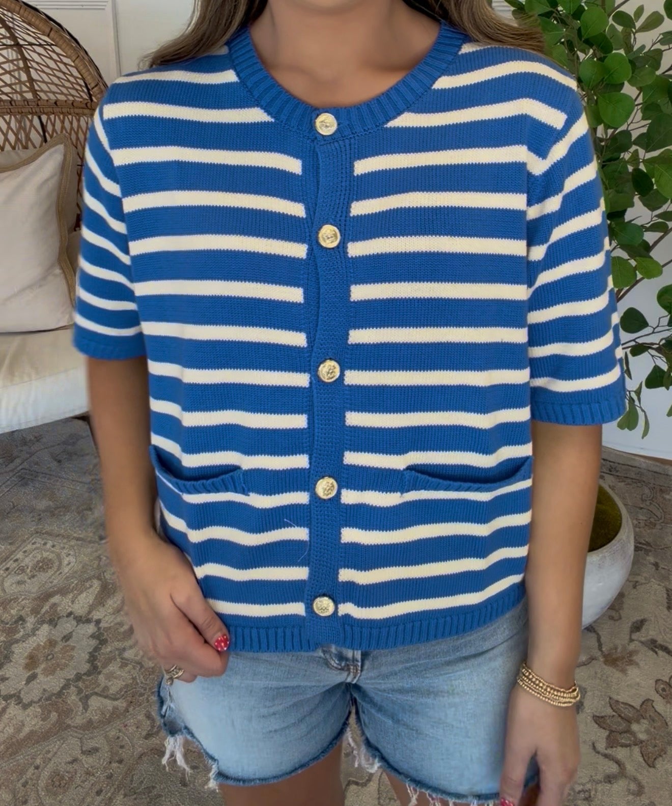 Blue Stripe Knit DEAL