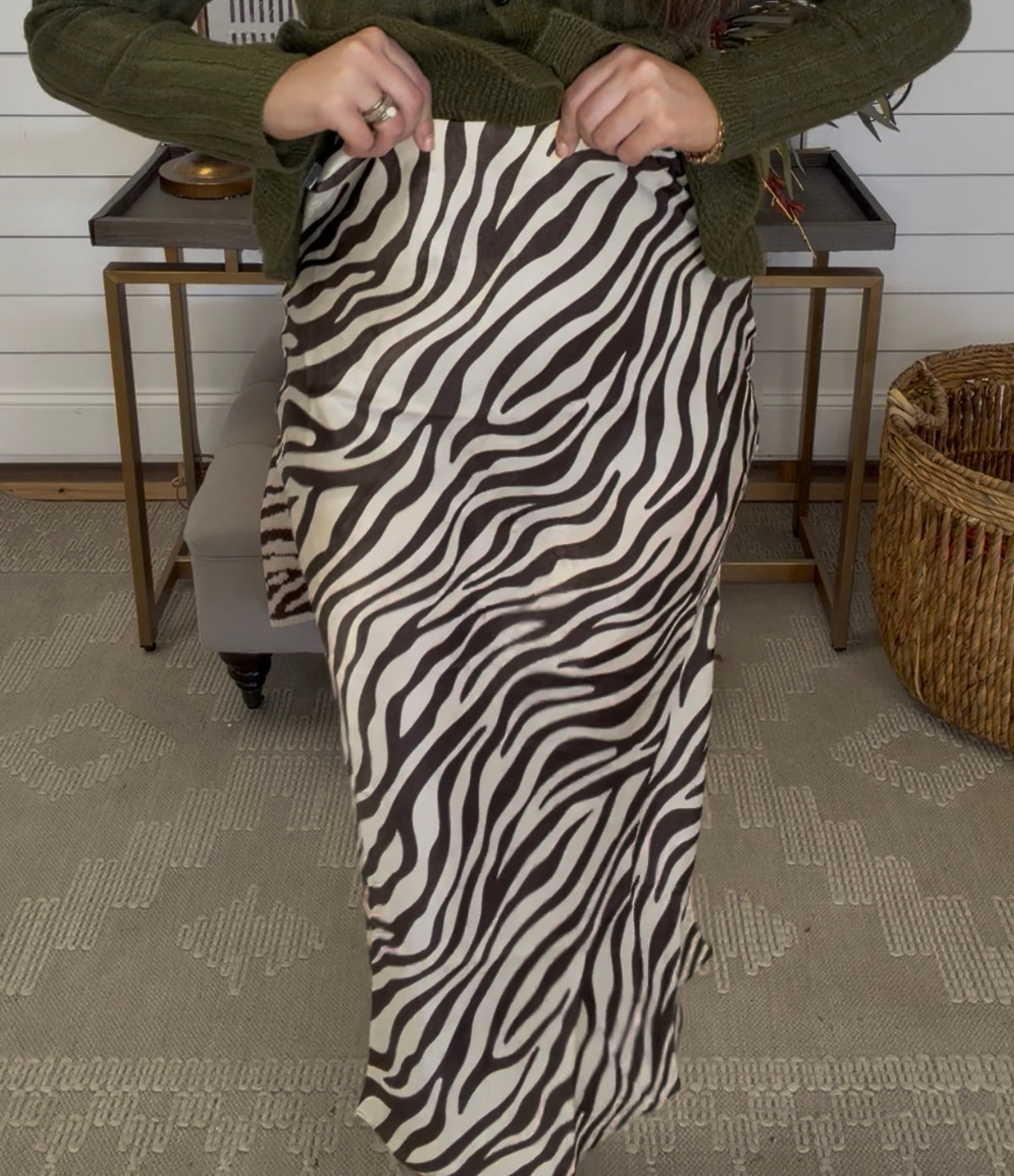 Zebra Comfy Cozy Skirt - DEAL