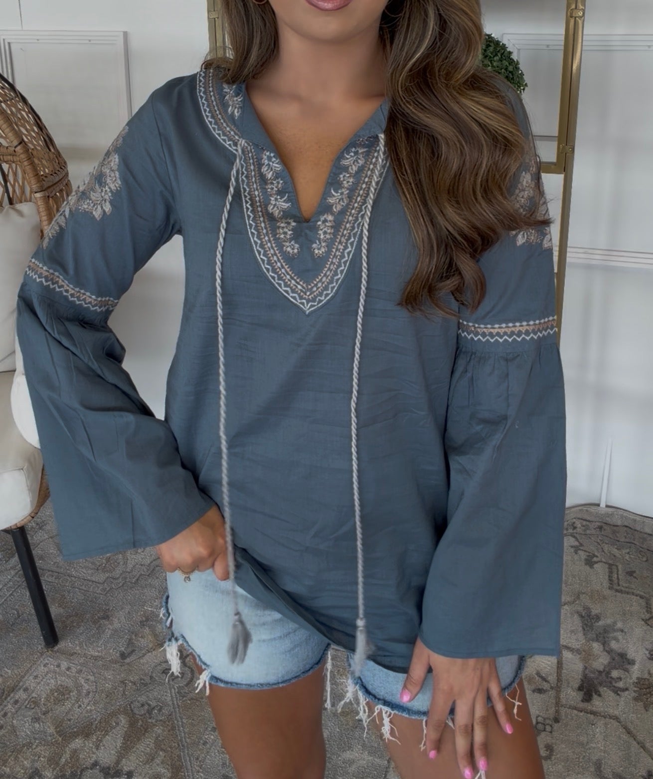Blue Detail Top DEAL