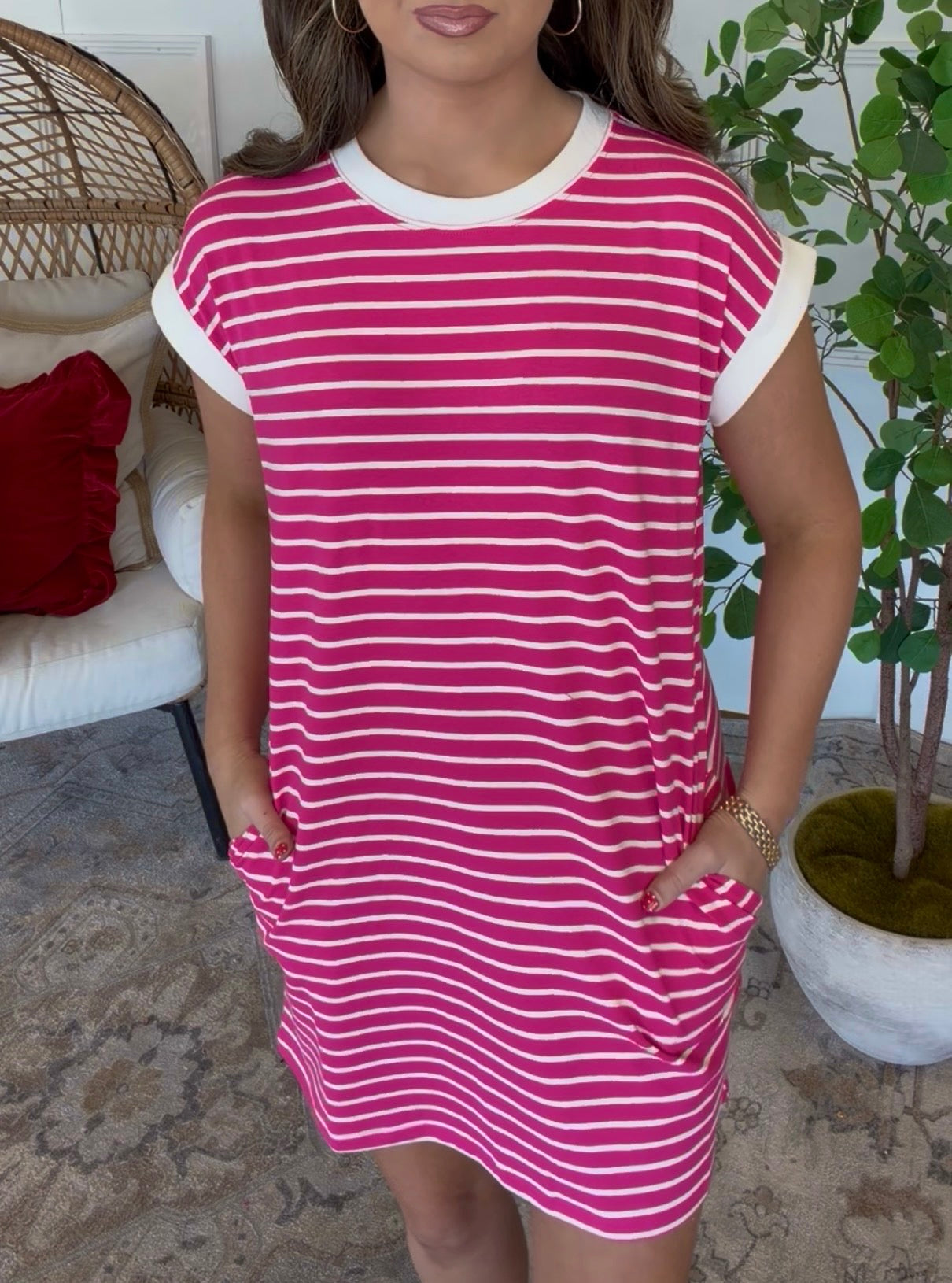 ZENANA BRAND Stripe Dress