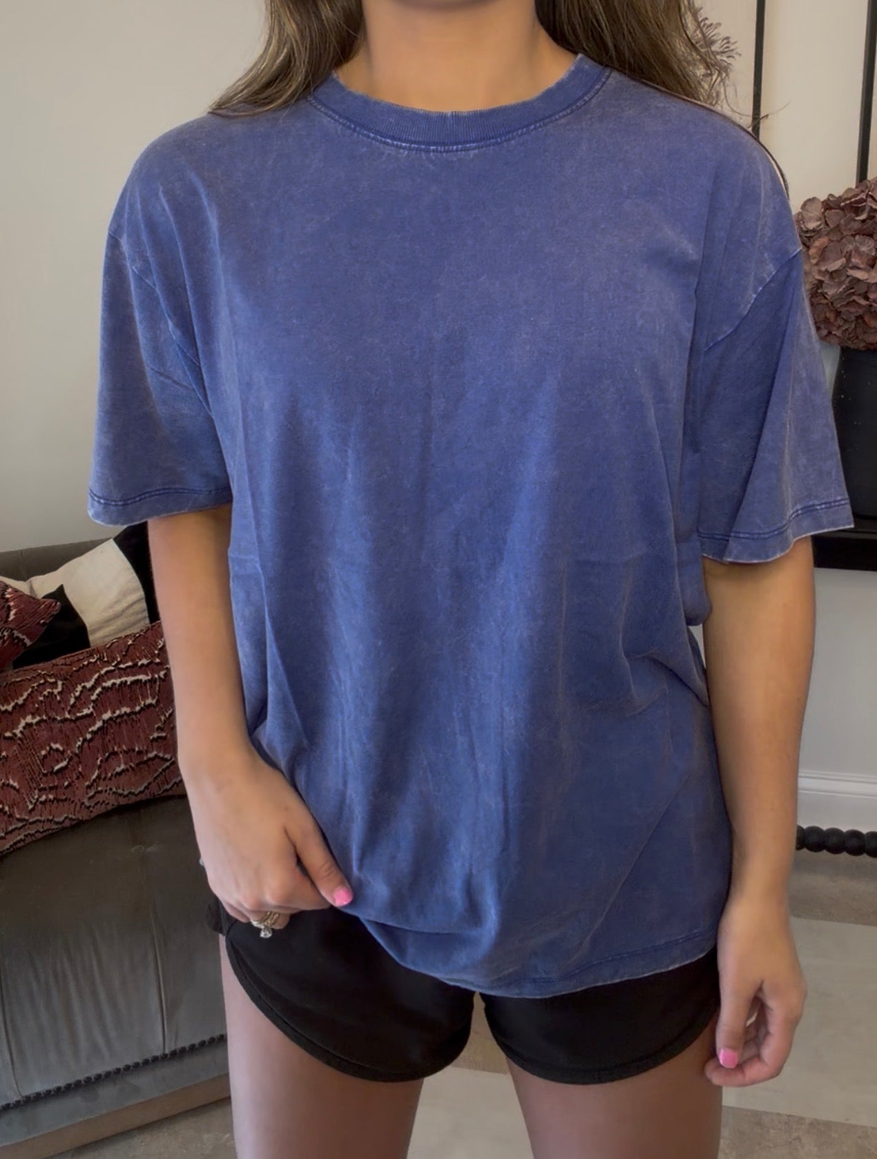 Zenana Brand Tee DEAL- Navy