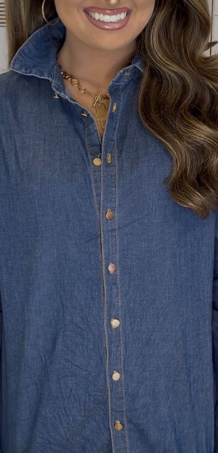 Demi Denim Staple Top  - DEAL